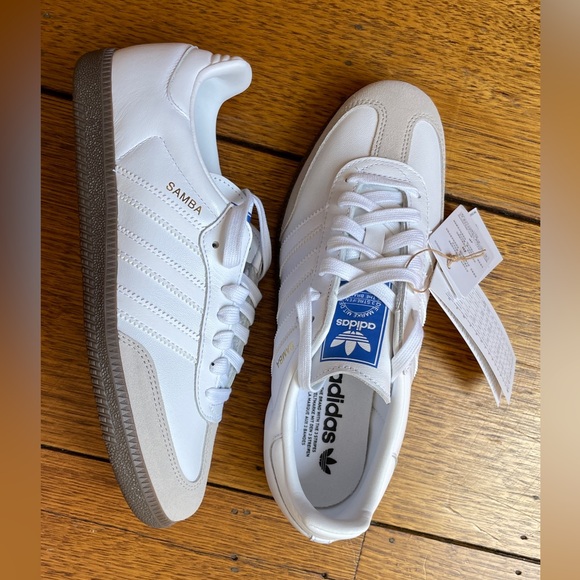 Adidas Samba OG white & gum (women’s US 8/ men’s size US 7) BRAND NEW - Picture 2 of 10